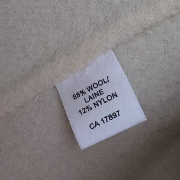 BANANA REPUBLIC | Wool wrap Jacket Gray Cream Sz L - Picture 6 of 6